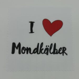 Mondkalb Brillenputztuch „I Love Mondkälber“